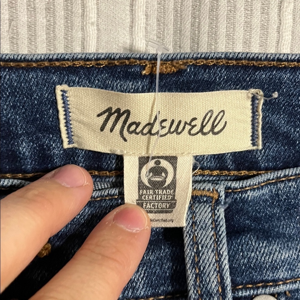 Madewell Dark Blue Straight Leg Jeans - Picture 2 of 4